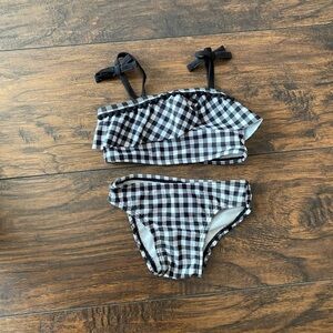 Old Navy Black and White Kids Swim Bikini
